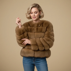 Women's Thick Warm Round Neck Winter Coat Fashion Grand