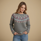 Women's Fair Isle Loose Knit Jumper &nbsp;Sweater Fashion Grand