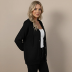 Women’s hooded single-breasted buttoned cardigan Fashion Grand