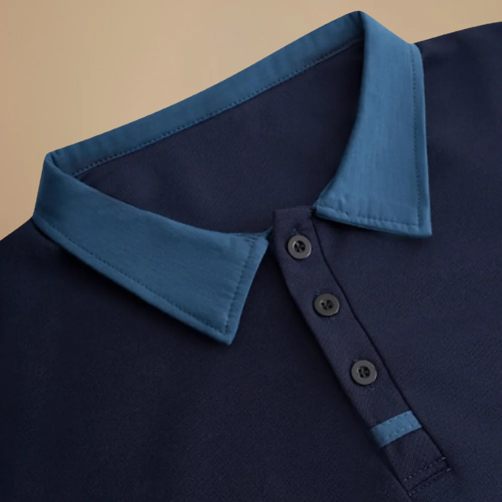 Men's short-sleeved polo shirt with slim fit and refined look Fashion Grand