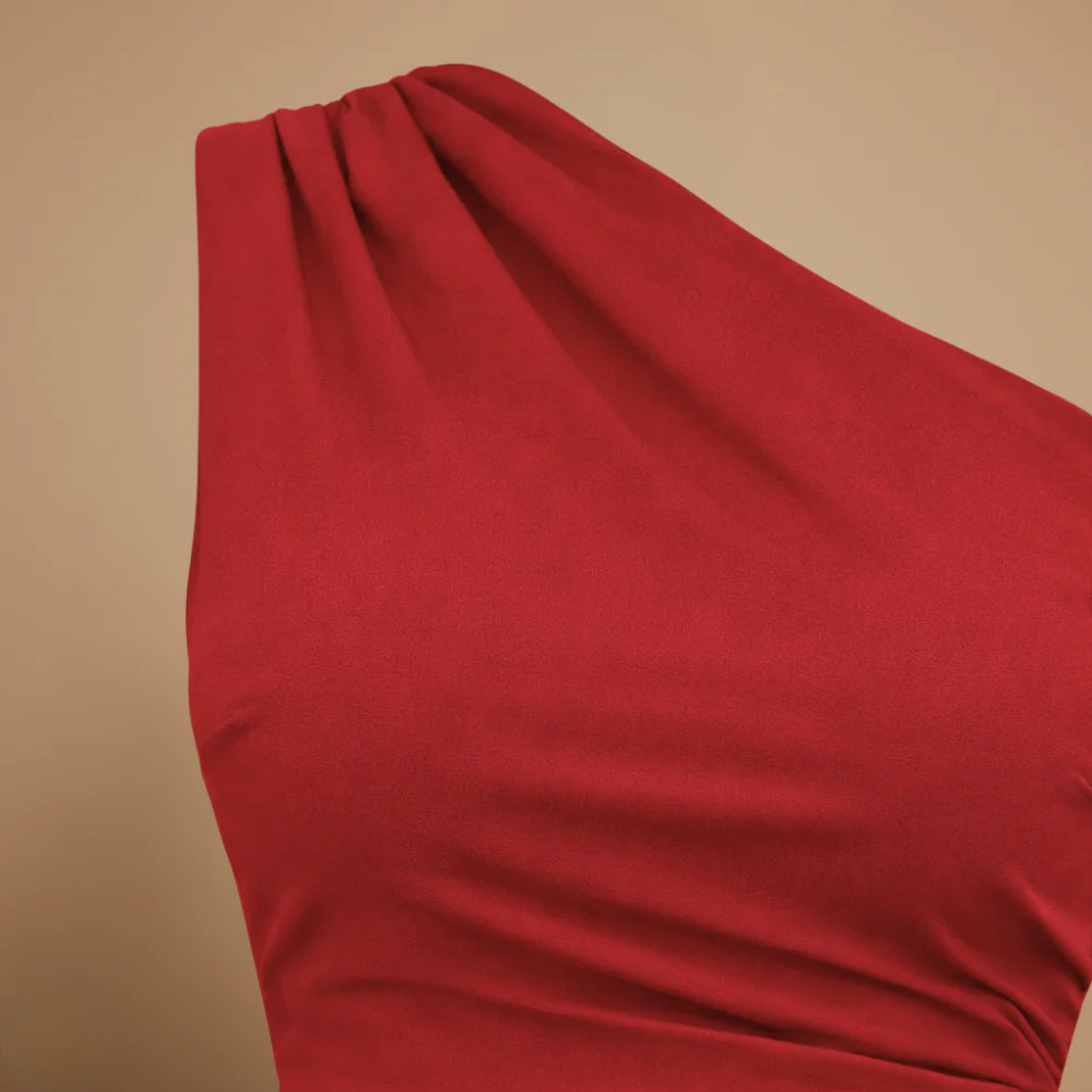 Women’s elegant one-shoulder jumpsuit with waist tie Fashion Grand