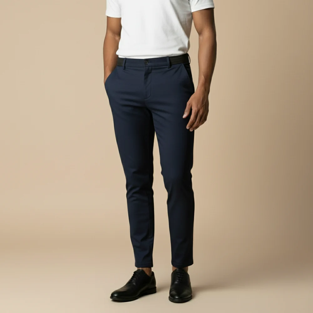 Men's slim fit business ready ankle length trousers Fashion Grand