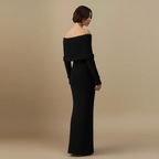 Women’s maxi dress off shoulder long sleeve elegant shape Fashion Grand