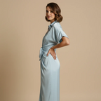 Women's Midi Dress with Waist Tie Fashion Grand