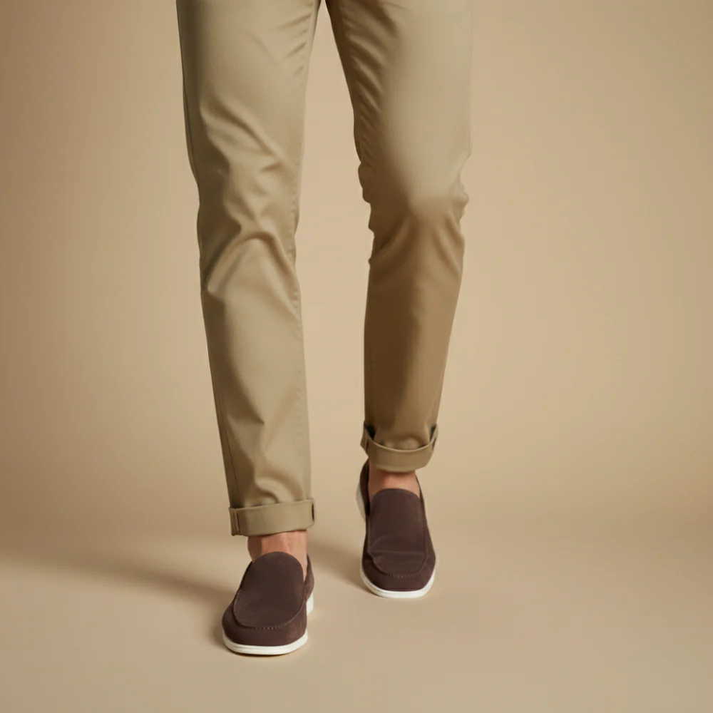 Men's casual classic loafers white contrast sole Fashion Grand