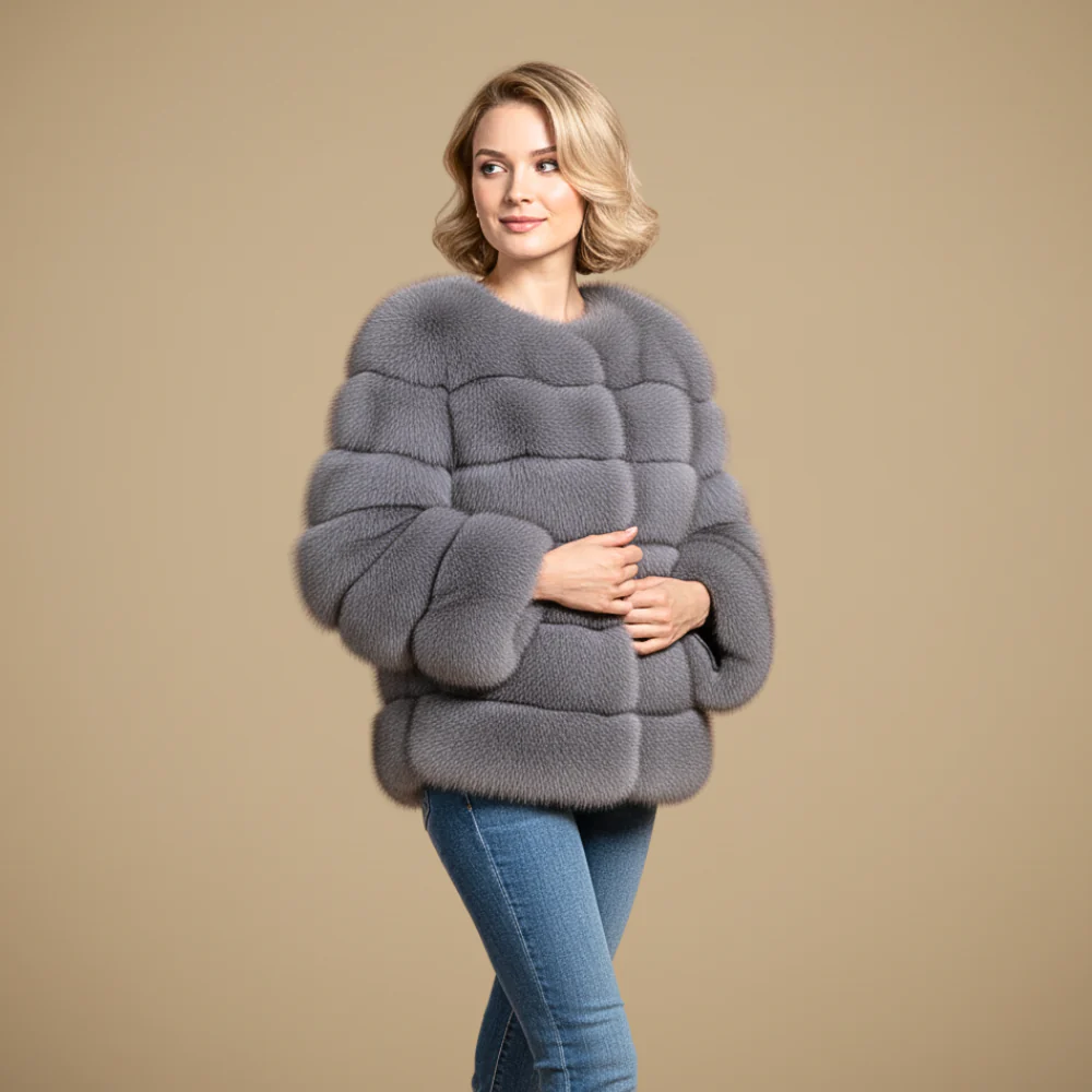 Women's Thick Warm Round Neck Winter Coat Fashion Grand