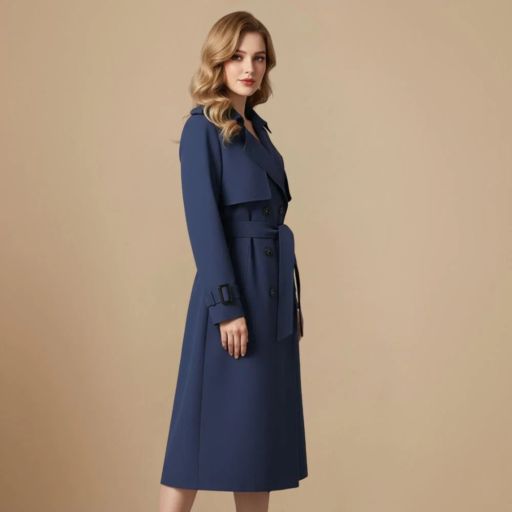 Elegant Slim Fit Mid Length Trenchcoat for Women Fashion Grand