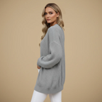 Women Chunky Knit Balloon Sleeve Open Cardigan Fashion Grand