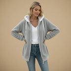 Women's Warm Fuzzy Zip Hoodie Fashion Grand