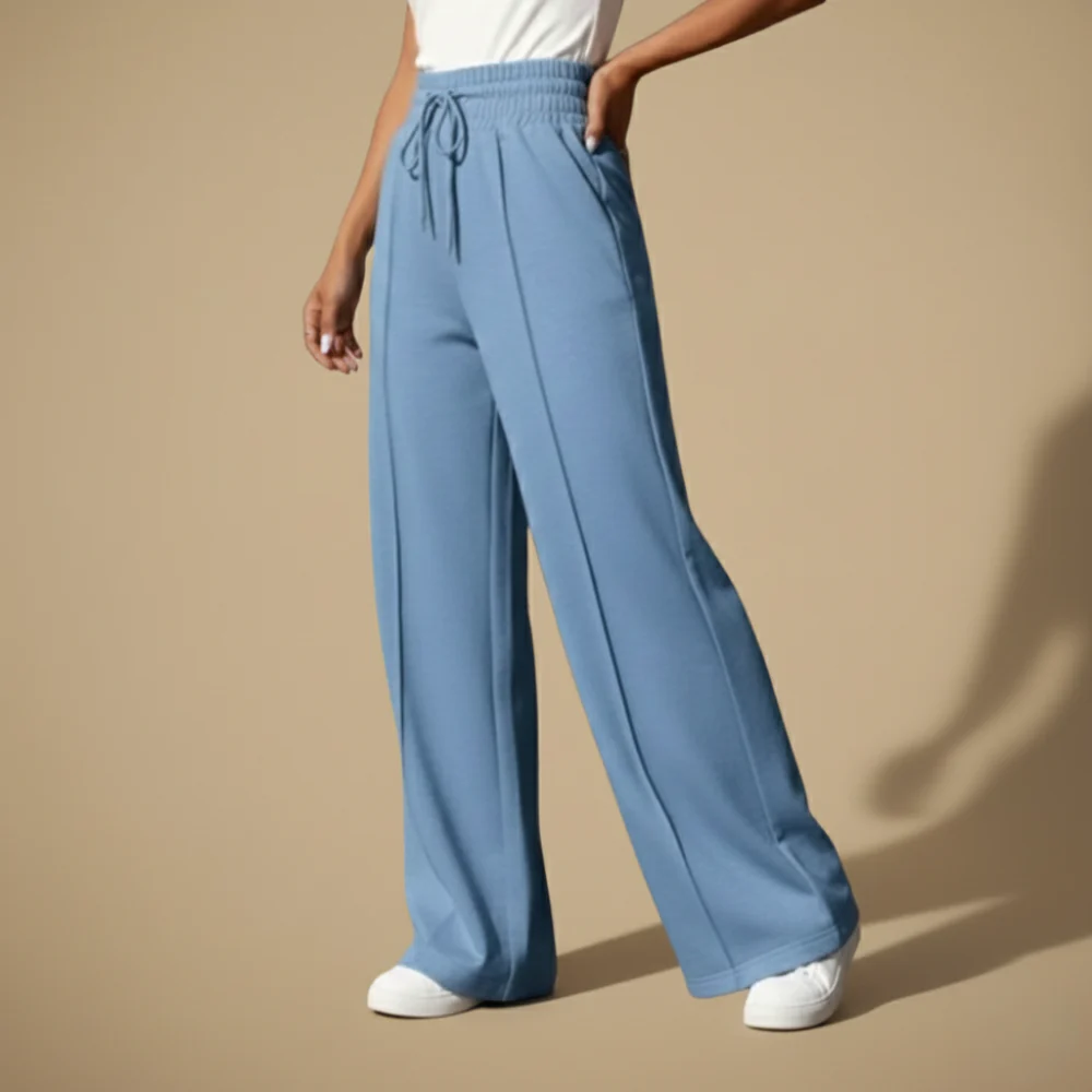 Women's Wide Leg Drawstring Trousers Fashion Grand