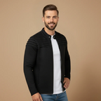 Men’s slim fit zip with long sleeves jacket