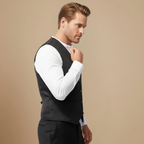 Men's Tailored Gilet Button Up Layering Look Fashion Grand
