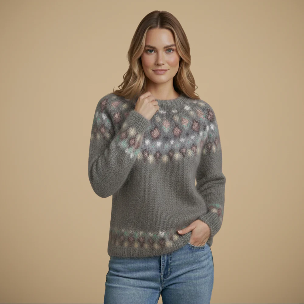 Women's Fair Isle Loose Knit Jumper &nbsp;Sweater Fashion Grand