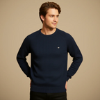 Men Basic Round Neck Knitted Jumper Fashion Grand