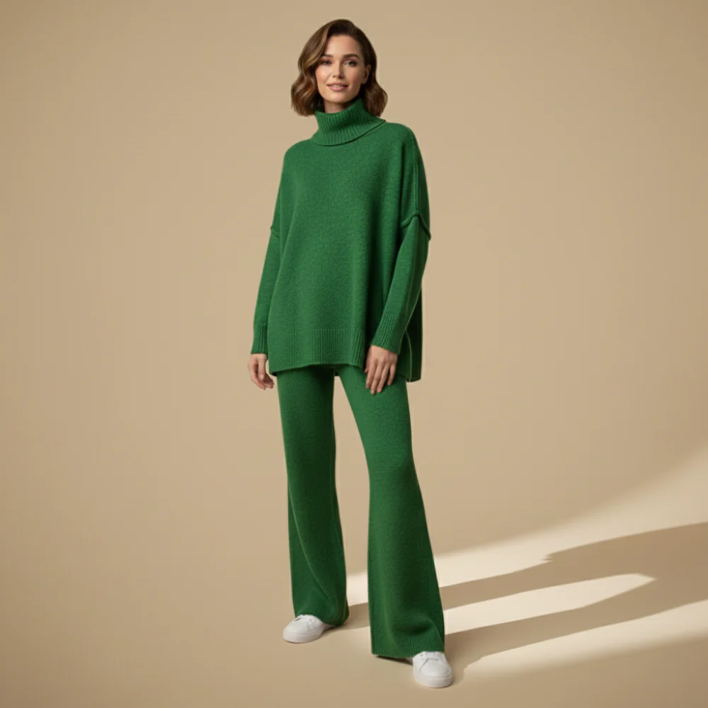 Women’s Chunky Knit Two Piece Set Fashion Grand